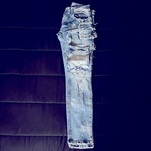 Men's Distressed Skinny Jeans - Blue